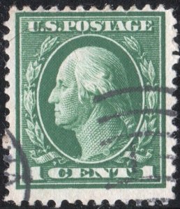 SC#405 1¢ Washington Single (1912) Used