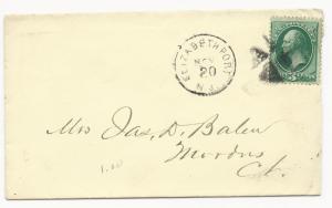 US Scott #147 on Cover Elizabeth Port, NJ DPO 6 Fancy Cancel November 20