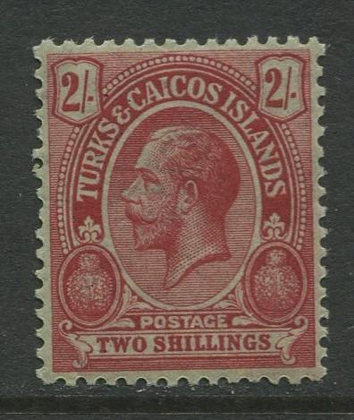 Turks & Caucos - Scott 34 - KGV Definitive Issue -1913 - MNH -Single 2/-  Stamp