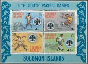 Solomon Islands 1975 SG280 South Pacific Games MS MNH