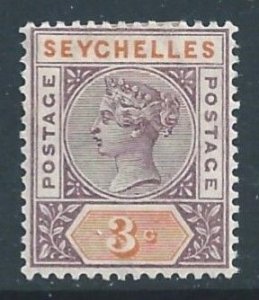 Seychelles #3 MH 3c Queen Victoria