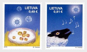 Lithuania 2019 Merry Christmas and Happe New Year ! Set of 2 stamps MNH
