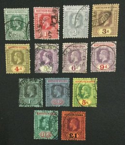 MOMEN: NORTHERN NIGERIA SG #40-52 1912 USED LOT #60059