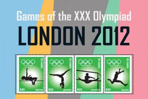 Gambia 2012 - London Olympics 2012 Stamp Sheet of 4 MNH