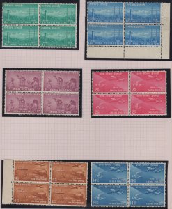 MOMEN: INDIA SG #343-353 1953-1954 BLOCKS MINT OG NH £220+ LOT #65459 