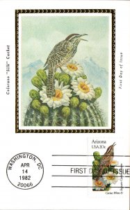 #1955 Arizona Birds - Flowers Colorano Maxi FDC