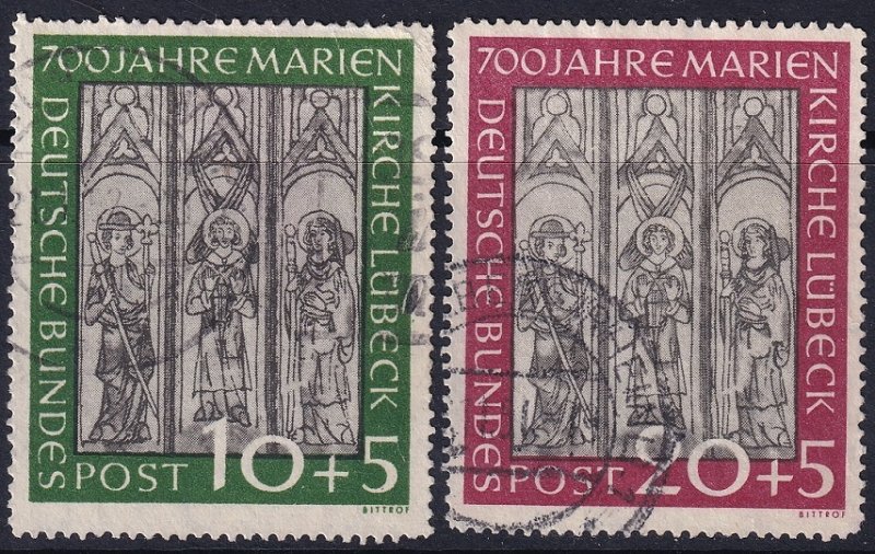 Germany 1951 Sc B316-7 set used