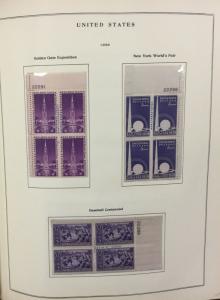 {BJ Stamps} UNITED STATES 20th Century Plate Block collection, 1933-62. CV $930