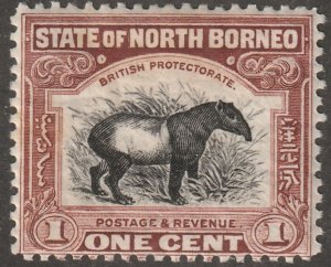 North Borneo, stamp, Scott#167,  mint,  hinged,  One cent,