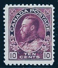 Canada #116 OG .... Great Plum Color ...  Beauty - CV$275