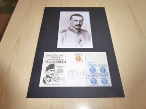 Mannerheim photograph and 1960 USA FDC mount matte size A4