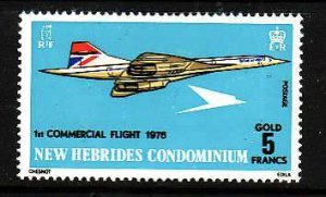 New Hebrides-Sc#204- id9-unused no gum  set-Planes-Concorde-1976-