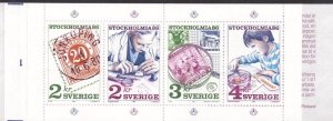 Sweden #1585-1588a 1986 booklet Stamp Collecting MNH