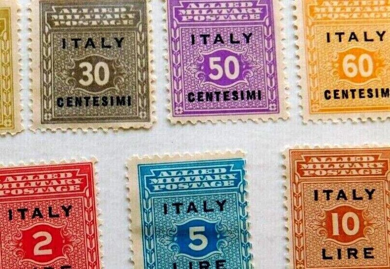 Italy #1N1-9 Mint/Good, Most have little/no gum, Allied Occupation Issued 1943 