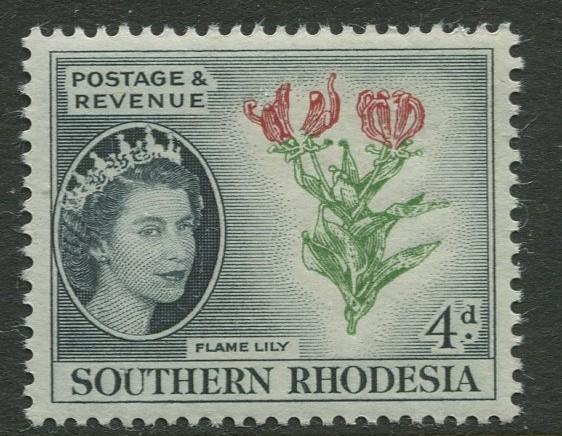 Southern Rhodesia- Scott 85 - QEII Definitives - 1953 - MVLH - Single 4d Stamp