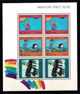 New Zealand 1987 Children's Health - Paintings Minisheet MNH