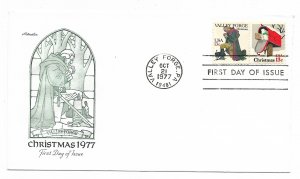 US 1729 & 1730 13c Christmas both on one FDC Artmaster Cachet Unadd ECV $15.00