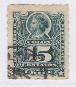 CILE CHILI CHILE Columbus 1878-99 Roulette 15c Used Stamp A27P31F23938-