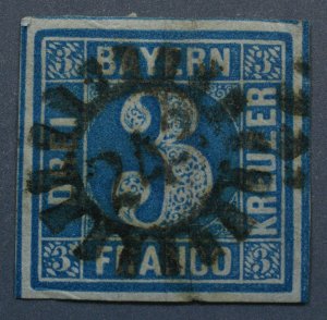 Bavaria #2 VF Used Numeral Cancel