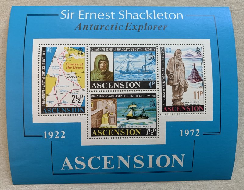 Ascension 1972 Shackelton MS, MNH. Scott 163a, CV $3.00