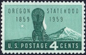 SC#1124 4¢ Oregon Statehood Centennial (1959) MNH