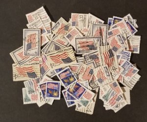 US 100 Used FLAG Stamp Lot Arts Crafts Projects z5026