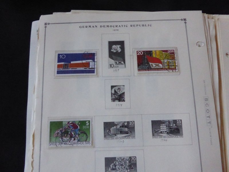 Germany and Area 1975-1977 Mint/Used Stamp Collection on Scott Int Album Pages