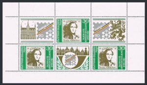 Bulgaria 3538 sheet, MNH. Michel 3838 klb. Belgica-1990.