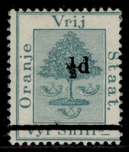 SOUTH AFRICA - Orange Free State QV SG36, ½d on 5s green, M MINT. Cat £26.