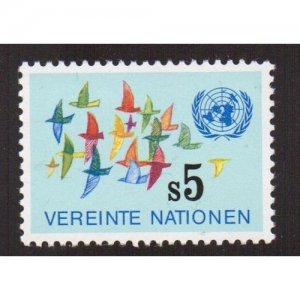 United Nations Vienna   #4  MNH  1979  5s  birds in flight