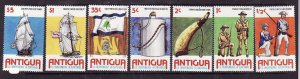 Antigua-Sc#423-9-unused NH set-id3-Ships-American Bicentennial-1976-