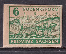 Germany DDR Saxony Province 1945 Sc 13N13 Russian Occupation Farming Stamp MH