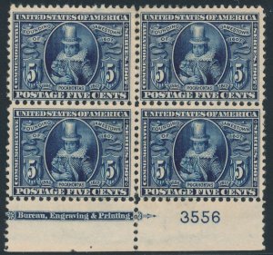 (330), block of 4 with P# and Impr, F-VF, og - 425177