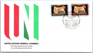UN UNITED NATIONS FIRST DAY COVER THE GENERAL ASSEMBLY 1978 CACHET #7