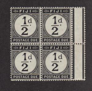 Fiji J7,toning at top of one stamp, F-VF, MNH