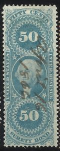 R63c 50c Used F/VF​ Centering