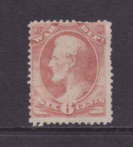 US Sc O86 MNG. 1873 6c rose War Department Official, Scarce    