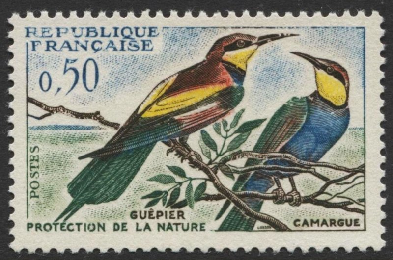 France #981 Birds - European Bee Eaters MLH CV$0.70