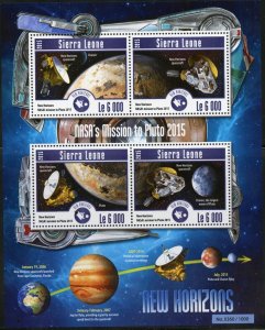 SIERRA LEONE 2015 NEW HORIZONS MISSION TO MARS SHEET  MINT NEVER HINGED