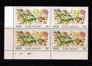 PALAU Sc# 142 MNH FVF P# Block 4 Indigenous Flowers