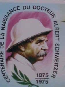 UPPER VOLTA-1975  CENTENARY OF DR. ALBERT SCHWEITZER-FANCY CANCEL CTO S/S VF