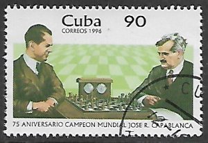 Cuba # 3777 - J.R. Capablanca, Chess Champion - unused CTO.....{Z22}
