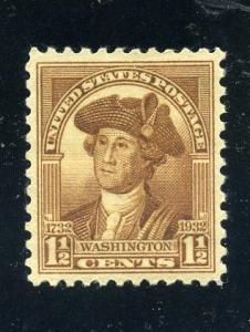 Scott #706 - 1½¢ Washington - 1932 Rotary Press - MLH