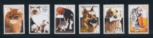 2001 Netherlands Antilles - Dogs and Cats - Yvert Catalogue #1258-63 - 6 Values