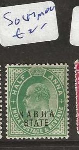 INDIA NABHA  STATE  SG47  KE    1/2A     MOG     P0908H