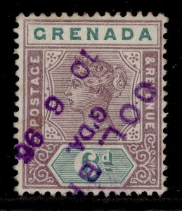 GRENADA QV SG53, 6d mauve & green, USED.