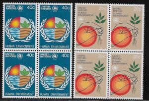 UNITED NATIONS - SC# 371-72  B/4   FVF/MNH 1982