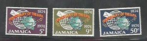 JAMAICA - 1972 - U P U, Centenary - Perf 3v Set - Mint Never Hinged