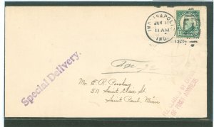 US 622 1926 13c Harrison (solo) on an addressed, uncacheted FDC wtih an Indianapolis, IN cancel