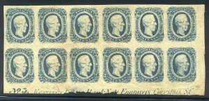 CSA #12 Plate Block of 12 - 10c Blue